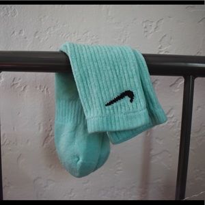 Light teal dye Nike socks